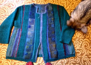 Cardigan becomes sweater